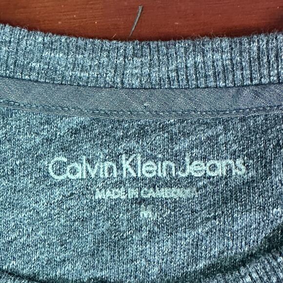 Calvin Klein Jeans Mens Medium Henley Shirt 41S2711 Heathered Gray NWT NEW Top - Picture 8 of 14